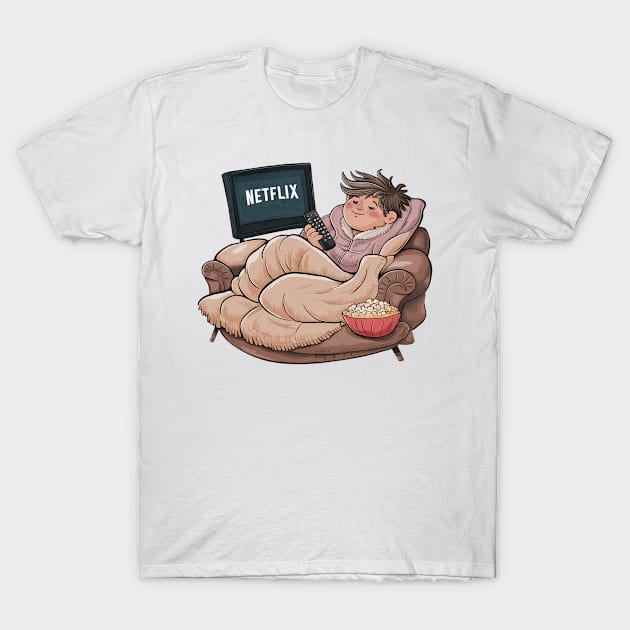 Netflix and chill is my self-care routine T-Shirt by Cute&Brave